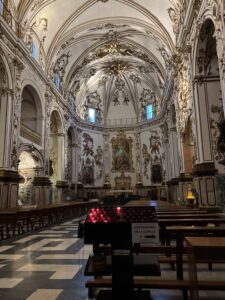 inside a cathedral in Valencia